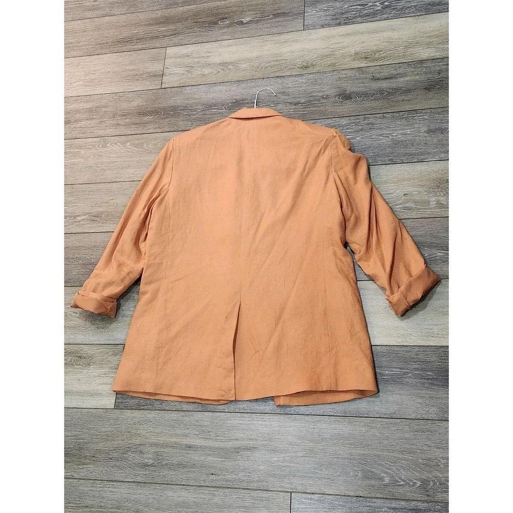Steve Madden Imelda  Women's Peach Oversized Linen Blazer Size Medium